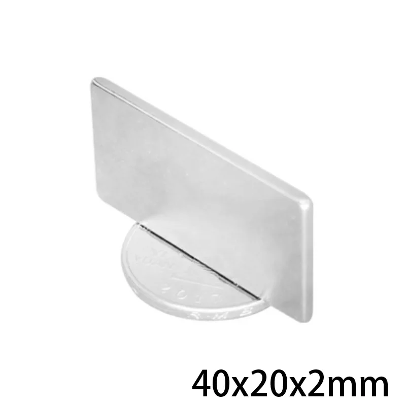 Редкоземельные магниты 40x20x2 мм 5 ~ 50 шт. длинный квадратный прямоугольный магнит