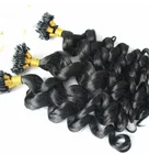 Наращивание человеческих волос с микро-петлей, вьющиеся волосы 1 гнить 100 г, бразильские неповрежденные волосы с микробусинами, человеческие волосы 8-24 дюйма, надувные свободные глубокие кудри