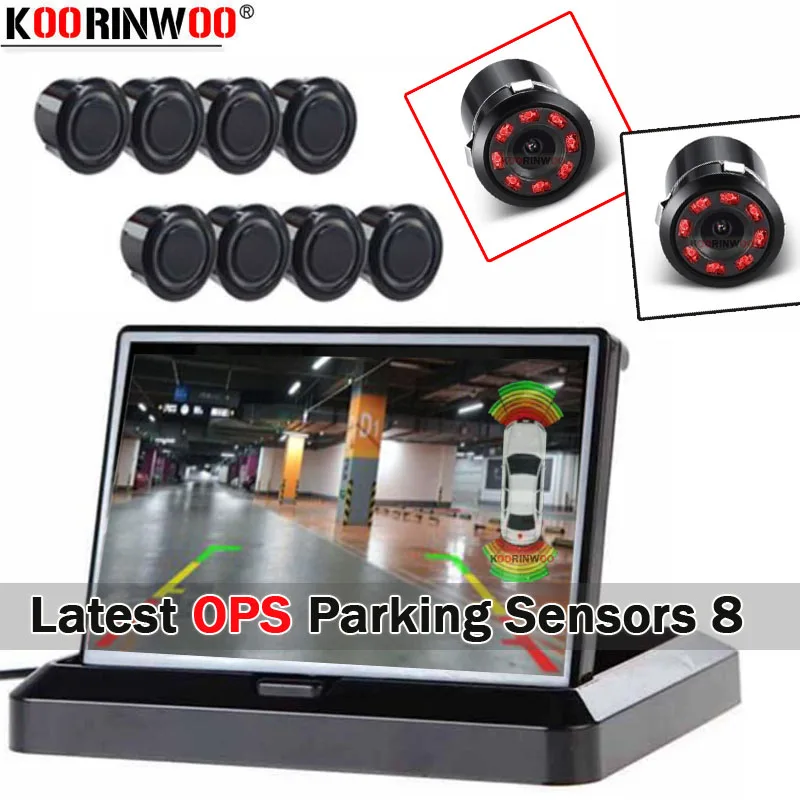 Koorinwoo Интеллектуальный парктроник 4 фронтальный видео Датчик парковки