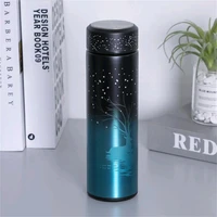 500ml gradient luminous 304 stainless steel double layer vacuum flask portable starry sky couple cup student vacuum flask