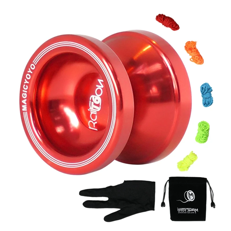 

MAGICYOYO T6 Unresponsive Yo-Yo Metal Shining Finish Yoyo Ball Splash With Bag 5 Yo-Yo Strings