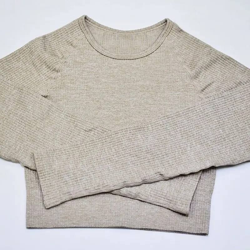 Бесшовный комплект для йоги девочек укороченный топ штаны тренажерного зала