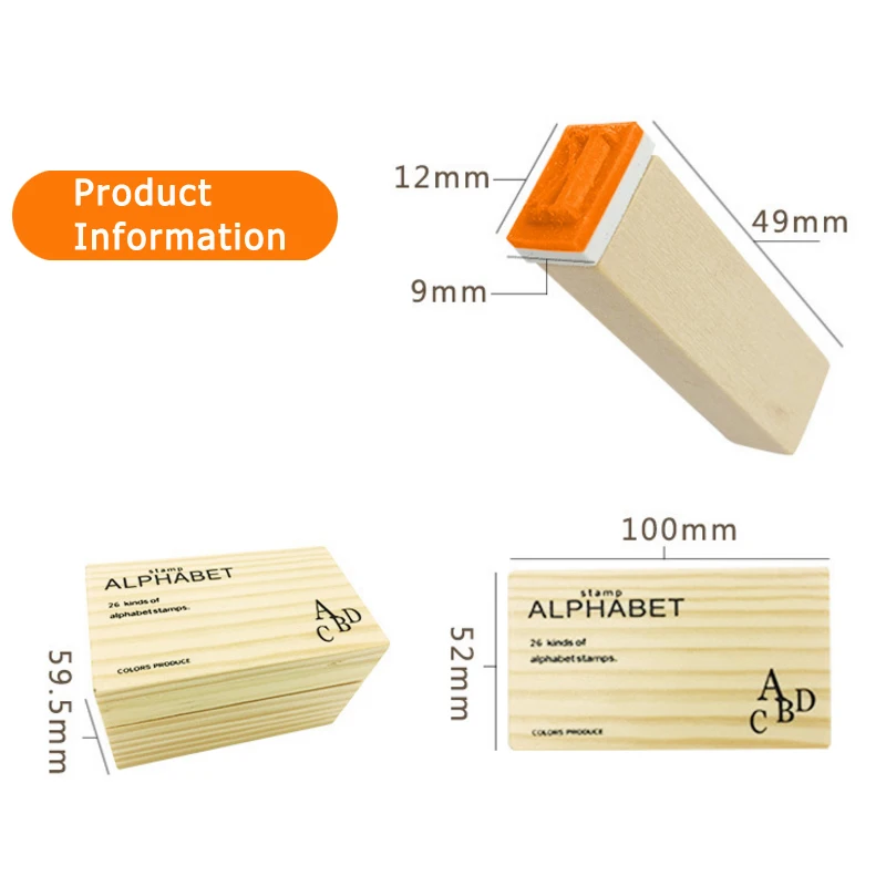 26 шт./компл. новый английский деревянный штамп Алфавит цифровые буквы Набор