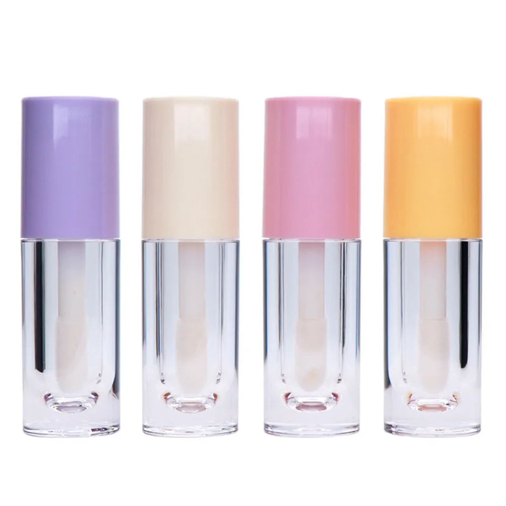 

6.5ml Empty Lip Gloss Tube Diy Plastic Elegant Transparent Bottle Liquid Lipstick Container Round Lipgloss Lip Balm Bottles
