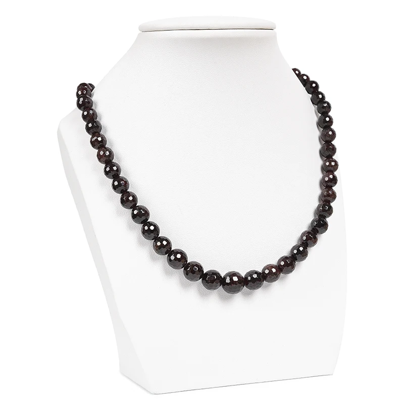 С натуральным гранатом 6-14 мм граненый круглый башня ожерелье ручной работы DIY