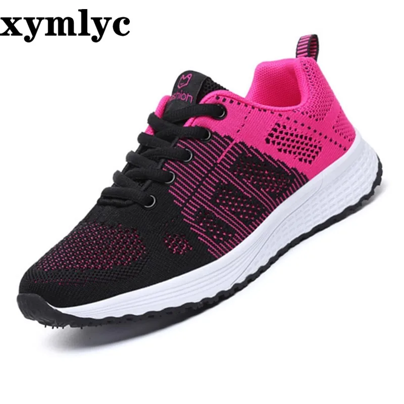 2020 ВЕСНА Новинка осени Мужская обувь на плоской женский Летающая тканая Женская