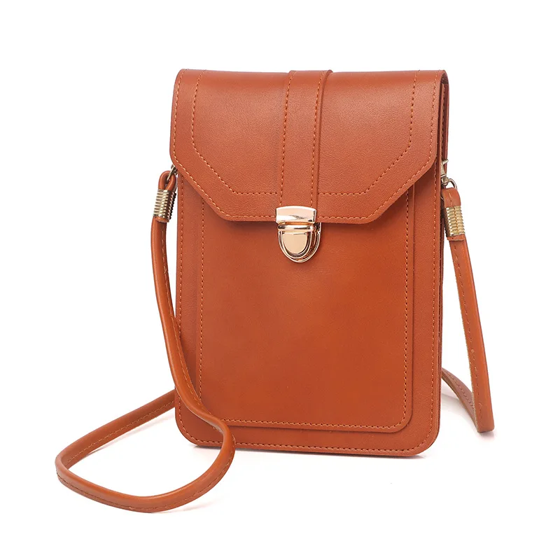 

Retro Mobile Phone Bags Small Shoulder Bag Flap CellPhone Pocket Card Purse Pu Leather Ladies Mini Crossbody Bag Female Wallets