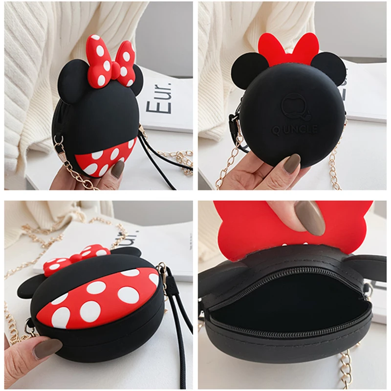 Кавайная мини сумка через плечо с мультяшным силикагелем на молнии ведро модный