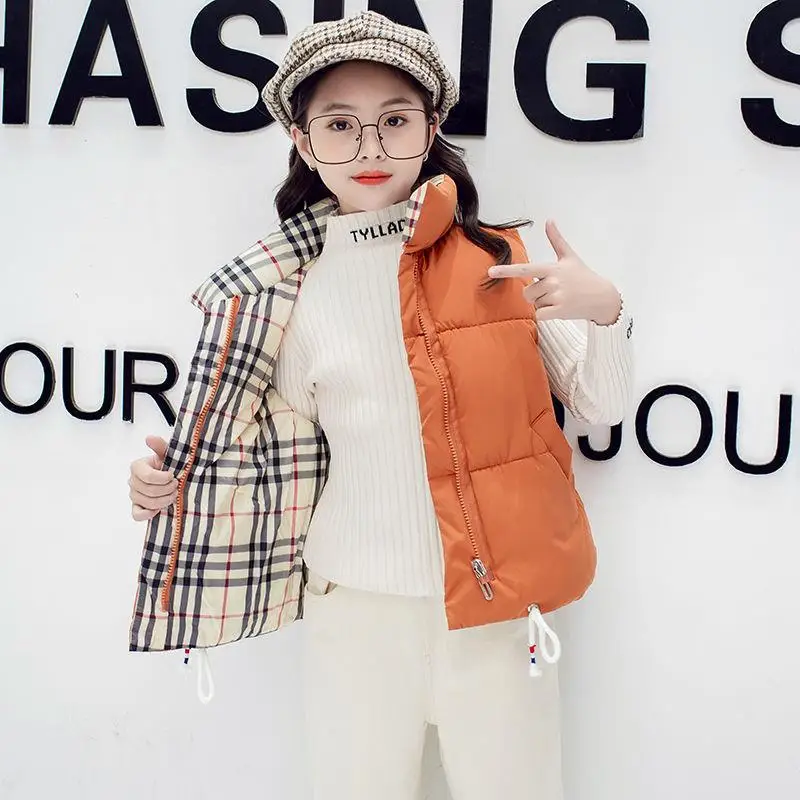 

Children Vest for Girls Boys Solid Cotton Winter Jacket Baby Clothes Warm Waistcoat Kids Sleeveless Coats Boy Girl Outerwear