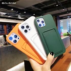 Оригинальный силиконовый чехол с держателем для карт для iPhone 13, 12 Mini Pro, XS Max, X, XR, 8, 7 Plus, SE 2020, противоударный чехол-кошелек, мягкая задняя крышка