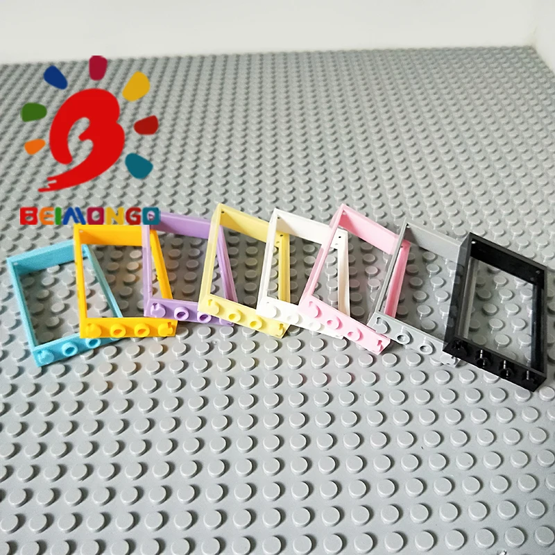 Бесплатная доставка! BEIMONGO строительный блок MOC 30179 * рама 1x4x6 для двери стекло рамы