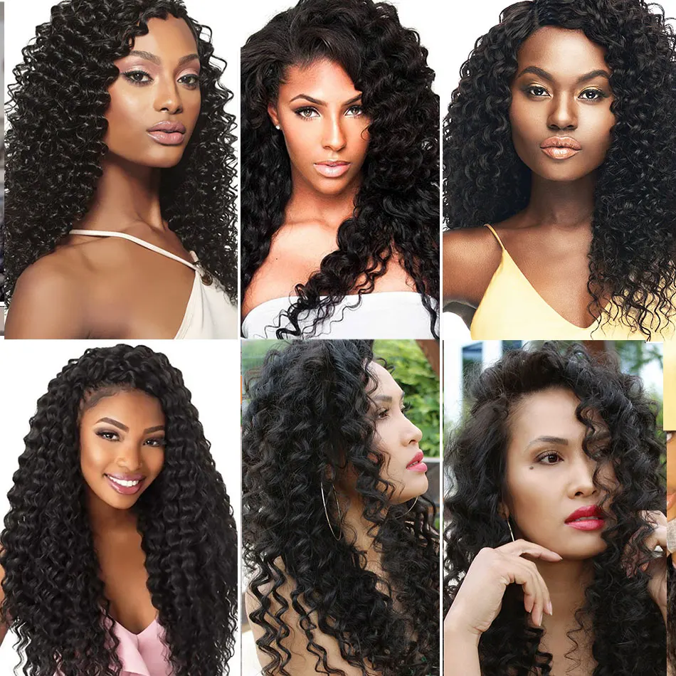 

7Pcs/set Clips In Hair Extensions Synthetic Afro Kinky Curl 22 Inches Gluess Strong Weft Wave Clip On Full Head Pieces For Women