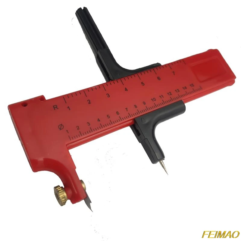 

1 Pc Circle Cutter Rotary Compass Paper Cardboard Red Plastic Metal For Cutting paper Film Vinyl Rubber Art Craft Tool