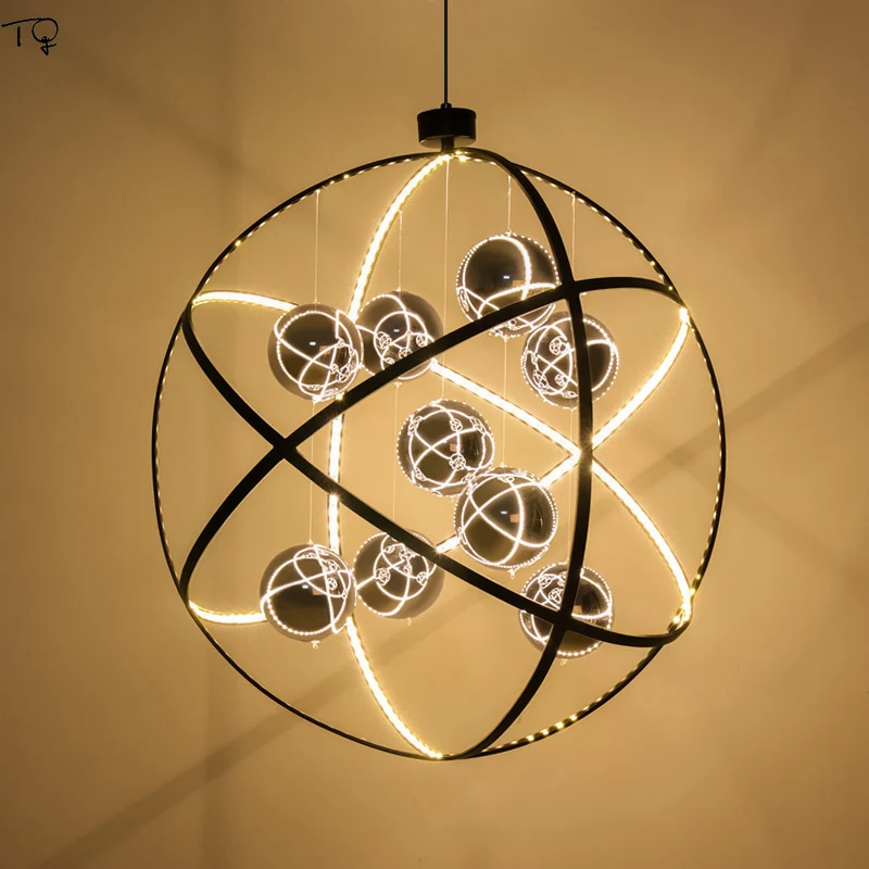 Светодиодная люстра в скандинавском стиле современная стеклянная лампа форме