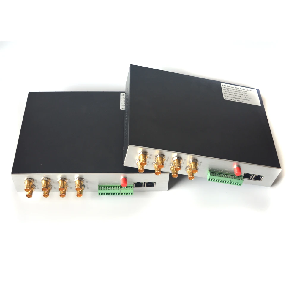 4 канала HD SDI over волоконно оптические медиа конвертеры видео/Ethernet/RS422 к