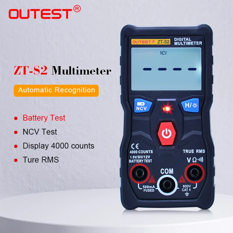 Цифровой мультиметр OU интеллектуальный RMS NCV 4000 отсчетов переменный/постоянный