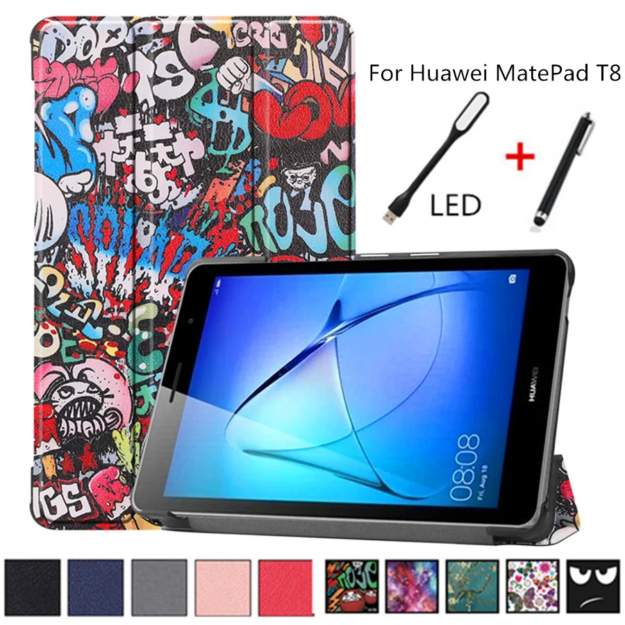 Чехол для Huawei MatePad T8 Kobe2 L09 L03 Smart Cover Funda t8 kob2 w09 тонкий магнитный складной чехол