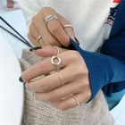 MENGJIQIAO 2020 модные ювелирные изделия панк металлические регулируемые кольца для женщин студентов фаланга среднего пальца кольца Подарки