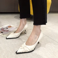 spring and autumn new fashion womens sexy simple pointed toe shallow mouth suede shoes stilettos pumps