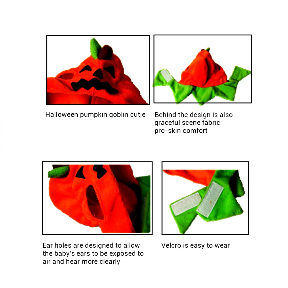 Милый классный оранжевый Тыква шапка с котами Собака Щенок костюм для косплея
