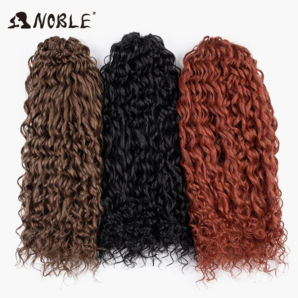 Noble Crochet Hair Soft Water Wave Twist Synthetic Braid Ombre Blonde Red 24&quotDeep Braiding Extension  Шиньоны и