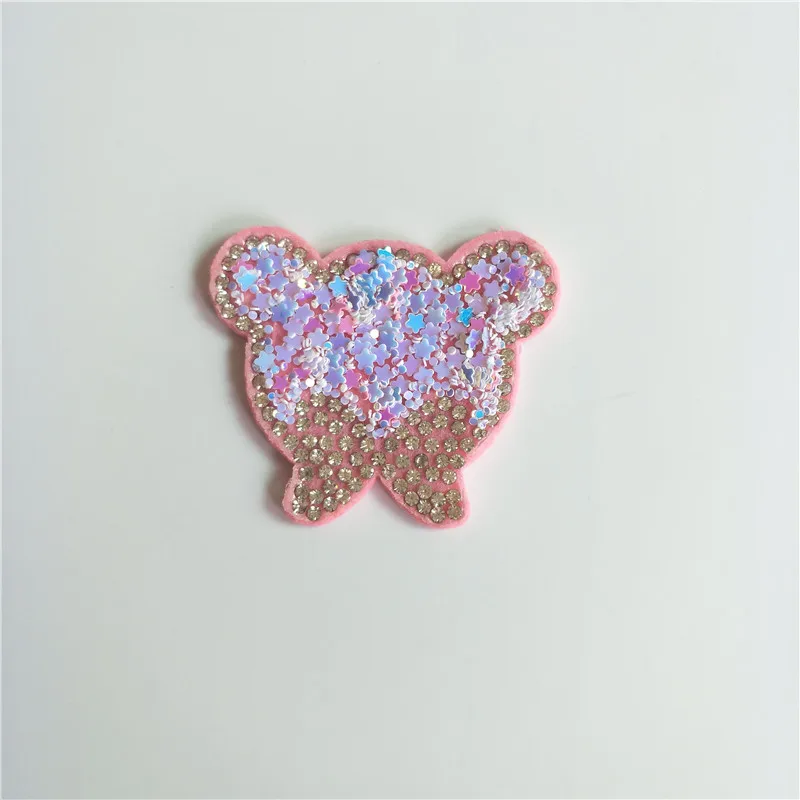 16 шт./лот 5*4 см блестки кошачья голова мягкие Аппликации для DIY аксессуары ремесло