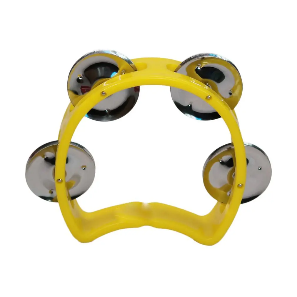 

Orff World Compact Half Moon Tambourine Orff World Children Handbell Percussion Instrument Durable Early Education Musical Toy