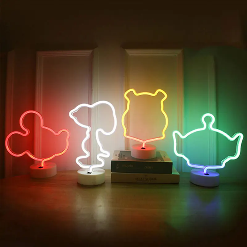 Светодиодные неоновые вывески USB настольная лампа для свадьбы бара магазина окна