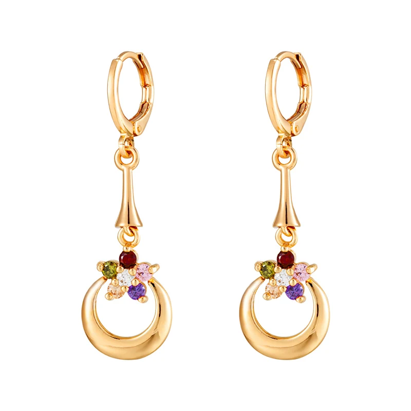 

Fashion Jewelry for Women Girls Drop Dangle Earrings Gold Plated Statement Earrings Zirconia Earring for Party Jewelry Gift