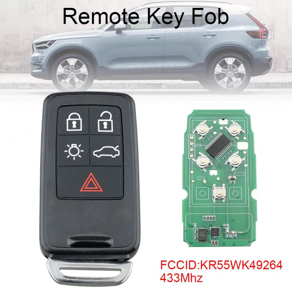 433 МГц 5 кнопок дистанционный ключ брелок от машины вход с ID46/7953 чип KR55WK49264
