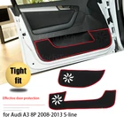 Защитный ковер, аксессуары, защитный коврик, внутренняя защита двери для Audi A3 8P 2008-13 S-line X5M, Противоударная наклейка на дверь автомобиля