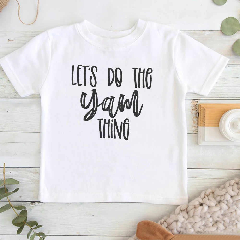 

Funny Thanksgiving Toddler Shirt Let's Do The Yam Thing Toddler Graphic Tshirts Cute Fall Girl Clothes Thanksgiving Day Tops