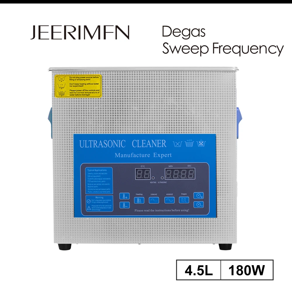 180W Ультразвуковой очиститель ванн 4L Отопление стеклянной посуды ювелирных