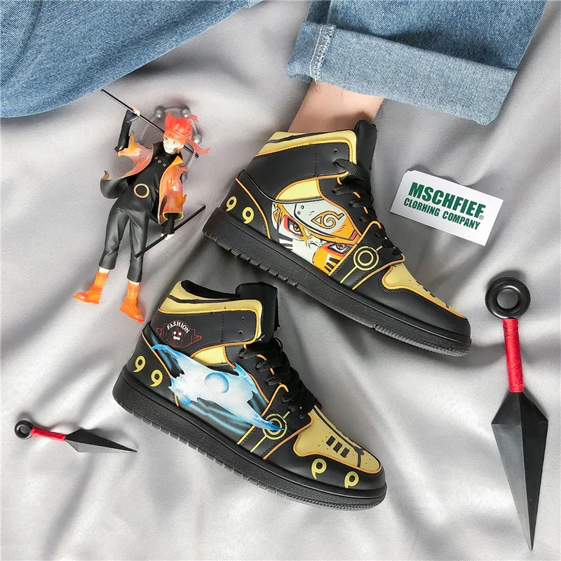 

Anime Shoes Sneakers Pain Six Cosplay Men Women Casual Shoes Breathable Winter High-top Couple Student Board Shoes