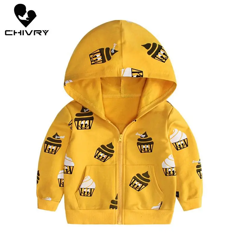 Детская ветровка на молнии с капюшоном и мультяшным принтом|Куртки пальто| |