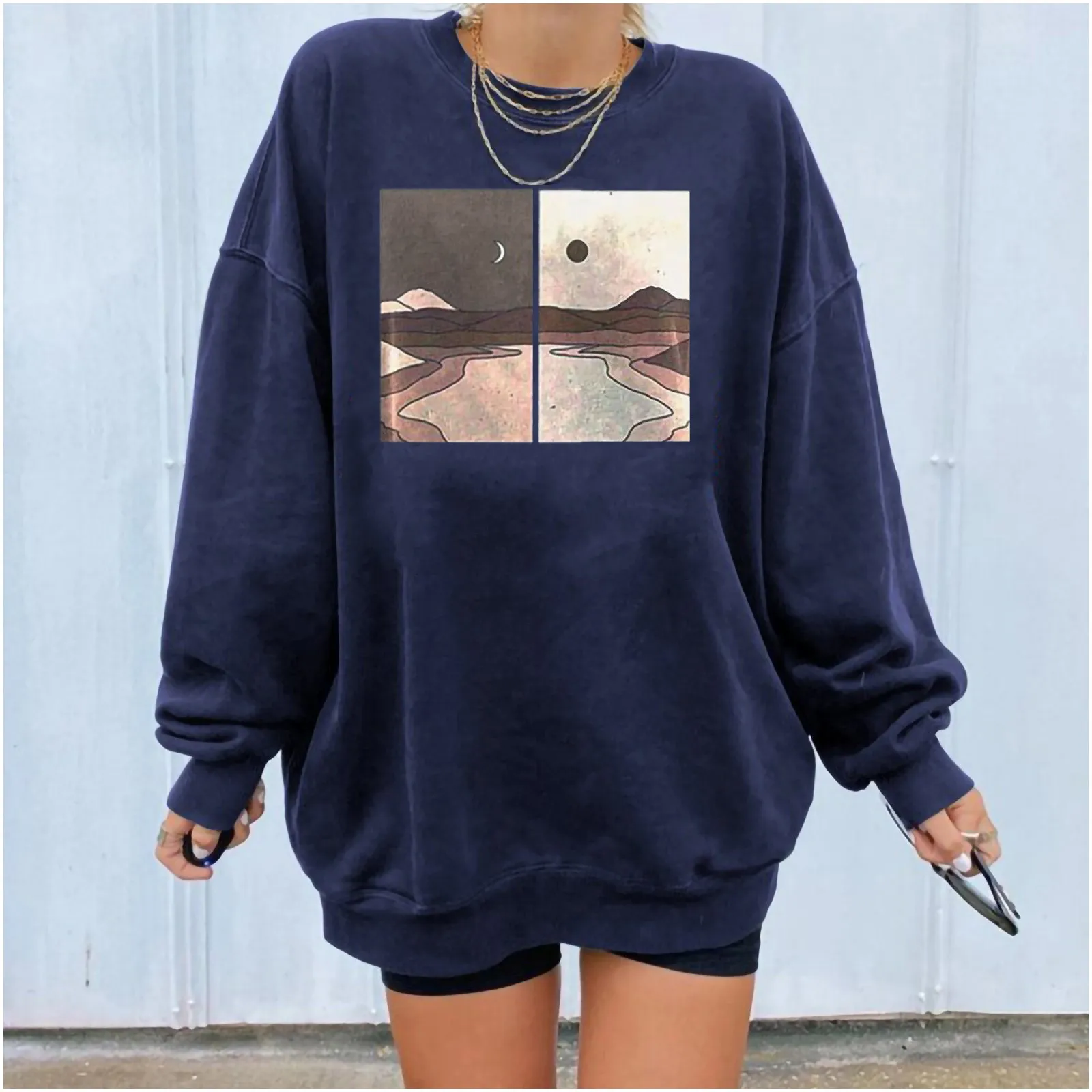 Women Tops Flowers Print Casual Printing Long Sleeve Sweatshirt Pullover Blouse Las Mujeres Sweetshirts Спортивный Костюм Женск