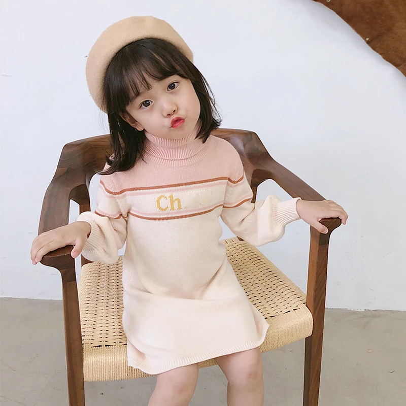 Роскошный фирменный дизайн милое платье для девочек зимнее теплое принцессы с