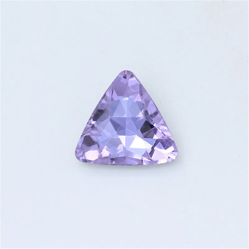 Crystal purple 8mm 10 шт. треугольные хрустальные 3D Подвески для ногтей Белые AB Стразы с серебряным острым дном голографическое искусство ногтей украшение маникюр - Цвет: Crystal purple 8mm
