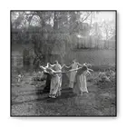 Круг Женщины Танцующая Луна светлый танец Луг языческие ведьмы виккан волшебный Ковен сеанс холст настенный плакат картина