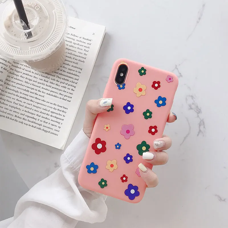 004 Карамельный розовый чехол для девочек iPhone X XS 11 Pro Max XR летний силиконовый чехол с изображением персиковых фруктов и цветов авокадо для iPhone 7 6 6S 8 Plus чехол - Цвет: 004