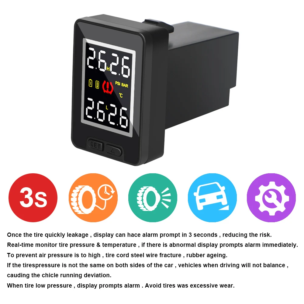 Для Toyota Mitsubishi Outlander автомобильный TPMS датчик цифровая Встроенная система контроля