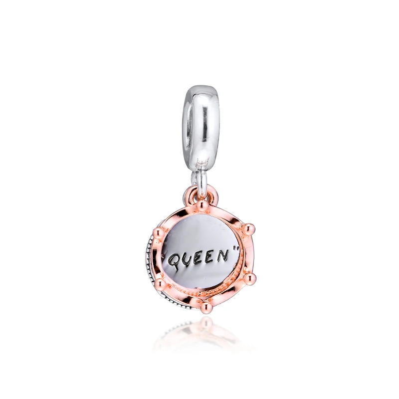 

DIY Sterling Silver Jewelry Queen & Regal Crown Dangle Charm Fits European Beaded Bracelets Fashion Beads For Jewelry Making