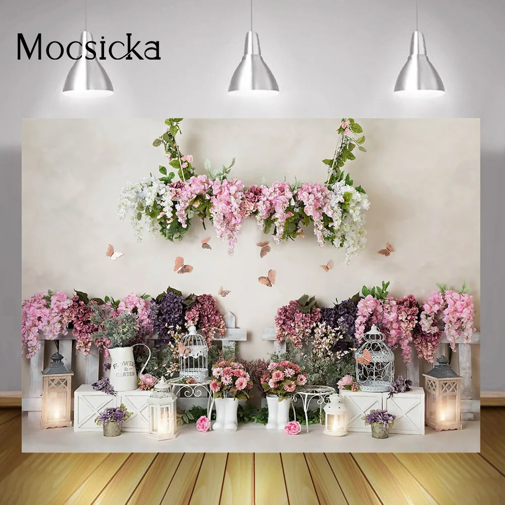 

Весенние цветы сад портрет фотографии фон Бабочка Цветочная Роза Дети день рождения торт разбивать фон фотостудия