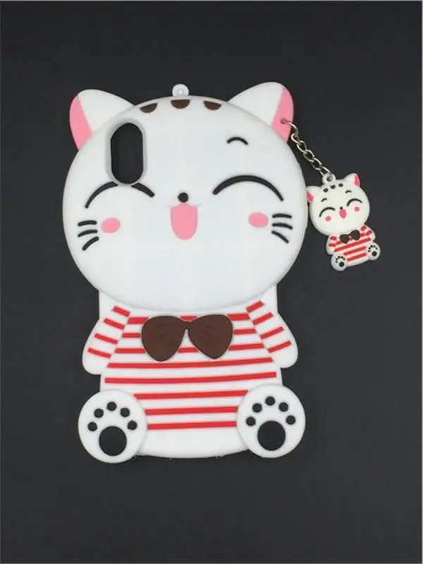 

3D Cartoon Kawaii Bow Tie Cat Soft silicone Cover Case For Huawei P20/P20 Lite/P20 Pro/Nova 3e Silicon Gell Phone case