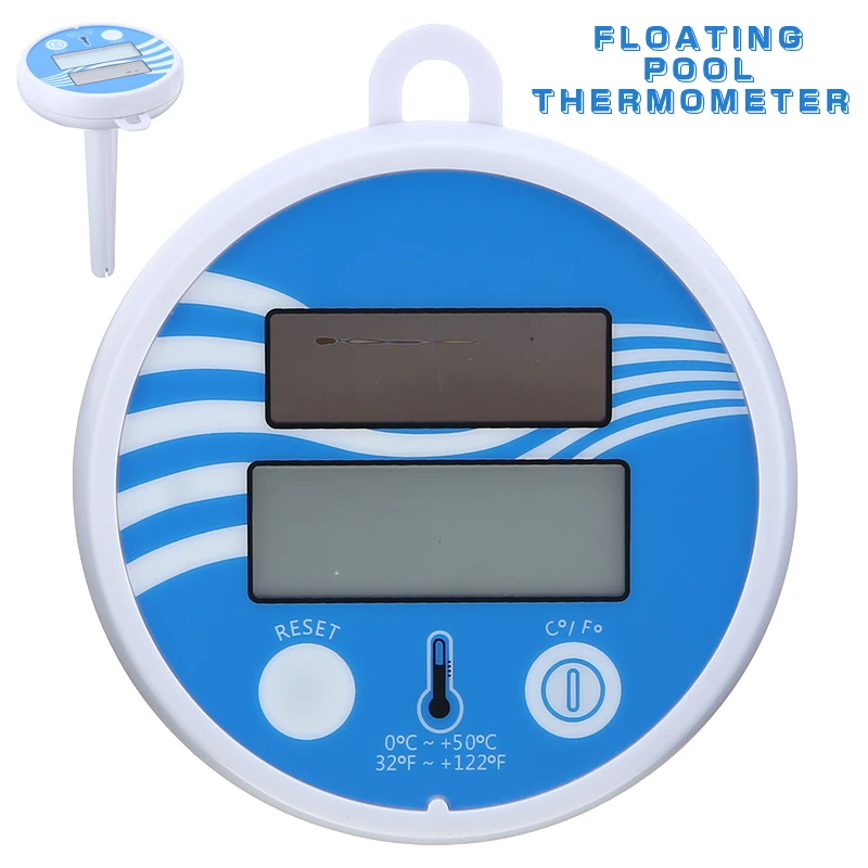 

Термометр для плавающего бассейна, измеритель температуры воды на солнечной батарее, с ЖК-дисплеем