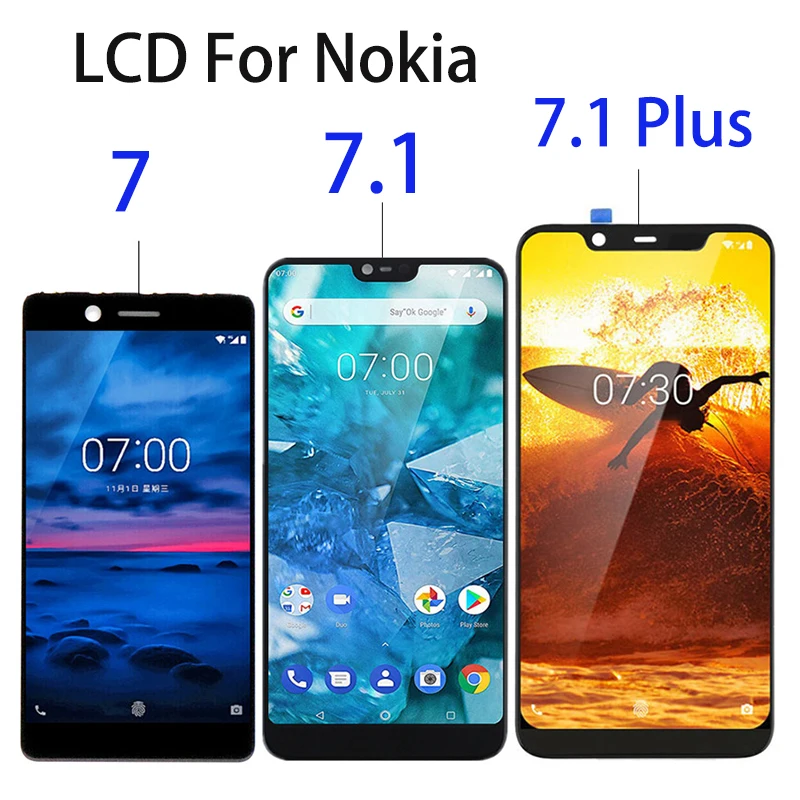 Оригинальный ЖК дисплей для Nokia 7 1 Plus с сенсорным экраном и дигитайзером сменный в