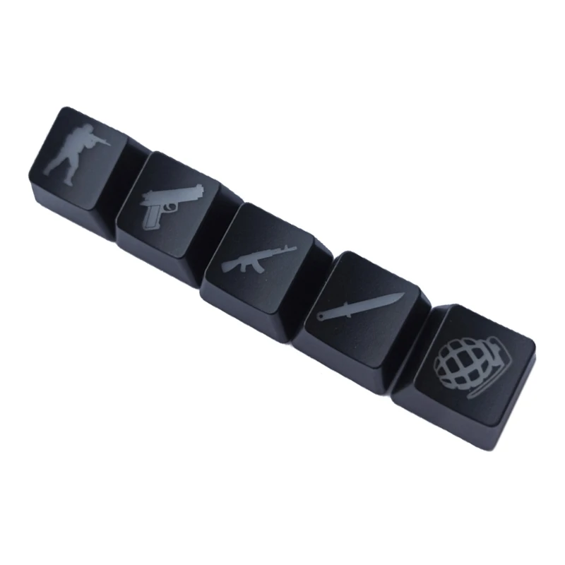 

5Pcs OEM R4 Profile ABS Backlit Keycap Gaming Keycaps Key Button Keycaps ABS Cap for Cherry MX Mechanical Keyboard CS GO
