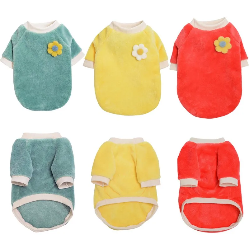 

Winter Warm Pet Dog Clothes Cute Printed Pet Coat Fleece Puppy Dogs Shirt Jacket French Bulldog Chihuahua Pullover Dog Clothing