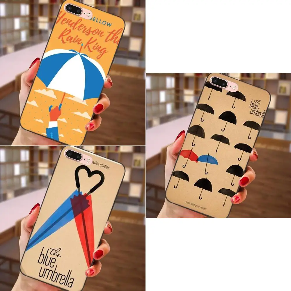 Мультфильм синий зонт плакат Мягкий ТПУ кожи Paintin для Xiaomi mi x Max Note 2 2S 3 5X6 8 SE A1 Play