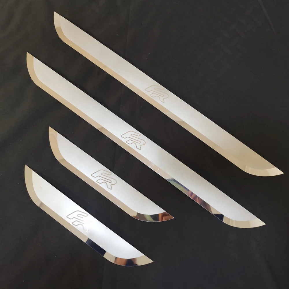 

4x Stainless Steel Door Sill Scuff Plate Stickers Welcome Pedal Guard For SEAT LEON ARONA ATECA IBIZA FR Car Styling Accessories